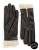 Lord & Taylor Wrist Length Knit Cuff Leather Gloves - BROWN - 6