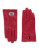 Lauren Ralph Lauren Leather Logo Plaque Gloves - RED/SILVER - MEDIUM