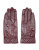 Topshop Leather Gloves - BURGUNDY - SMALL/MEDIUM