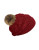 Rella Nostalgia Beret with Fur Pom - DARK RED