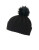 Topshop Faux Fur Pom Pom Tuque - BLACK