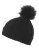 Topshop Faux Fur Pom Pom Tuque - BLACK