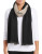 Calvin Klein Double Faced Fringe Scarf - BLACK/ALMOND