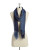 Echo Ombre Lurex Striped Scarf - NAVY