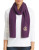 Lauren Ralph Lauren Monogram Merino-Wool Blend Scarf - PLUM HEATHER