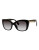 Fendi Rectangular 0019/S Sunglasses - BLACK CRYSTAL