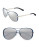 Michael Kors Chelsea 59mm Aviator Sunglasses - SHINY NAVY/SILVER FADE (FLASH)