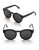 Sunday Somewhere Kitey 49mm Round Sunglasses - BLACK/SILVER MIRROR