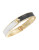 Kensie Two-Tone Enamel Hinge Bangle - BLACK