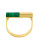 Cc Skye Two-Tone Malachite Cuff - GREEN/GOLD