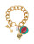 Betsey Johnson Ocean Drive Lips Charm Toggle Bracelet - PINK