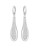 Swarovski Silver Tone Swarovski Crystal Cycle Drop Earring - SILVER