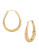 Nadri Gold 1 inch Tapered Elongated Hoop - GOLD