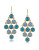 Carolee Bayou Blues Mini Chandelier Pierced Earrings - DARK BLUE