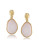 Carolee Caspian Sea Pink Stone Drop Gold Tone Clip On Earring - PINK