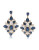 Carolee Crystal Cluster Drop Earrings - DARK BLUE