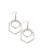 Coco Lane Double Drop Hexagon Earrings - SILVER