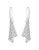 Swarovski Crystal Triangular Drop Earrings - SILVER