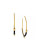 Vince Camuto Leather Lace Hoop Earrings - GOLD/BLACK