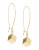 Kensie Wire Drop Cube Earrings - GOLD