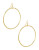 Trina Turk Brass Gypsy Hoop Earrings - GOLD