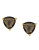 Louise Et Cie Indian Summer Collection Triangle Stud - BLACK