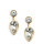 A.B.S. By Allen Schwartz Rhinestone Drop Earrings - GOLD