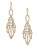 A.B.S. By Allen Schwartz Leaf Chandelier Drop Earrings - WHITE