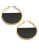 Trina Turk Half Moon Hoop Earrings - BLACK
