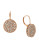 Vince Camuto Circle Pave Leverback Earrings - ROSE GOLD