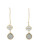 Kensie Druzy Drop Earrings - GREY