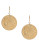 Kenneth Cole New York Gold Hammered Circle Drop Earring - GOLD