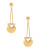 Gerard Yosca Pavé Bar Drop Plate Earrings - GOLD