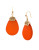 Kenneth Cole New York Citrus Slice Pave Organic Drop Earring - ORANGE