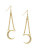 Bcbgeneration Crescent Moon Drop Earrings - GOLD