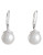 Cezanne Euro Wire Earring - WHITE/SILVER