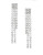 Cezanne Fringed Rhinestone Drop Earrings - CRYSTAL