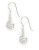 Expression Sterling Silver S Shape CZ Drop Earrings - SILVER