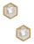 Nadri Honeycomb Stud Earrings - GOLD