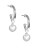 Lauren Ralph Lauren Faux-Pearl Drop Huggie Earrings - WHITE