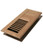 4 Inch x 10 inch Unfinished Oak Louvered Floor Register