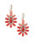 A.B.S. By Allen Schwartz Rhinestone Chandelier Earrings - RED