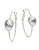 Expression Rhinestone Teardrop Hoop Earrings - SILVER