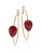 Expression Rhinestone Teardrop Hoop Earrings - RED