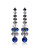 Guess High On Glitz Linear Earrings - HEMATITE