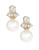 Expression Faux Pearl Bud Earrings - BEIGE