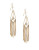 Expression Lozenge-Framed Stone Fringe Earrings - GOLD