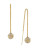 Bcbgeneration Pave Ball Threader Earrings - GOLD