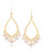 Carolee Peach Blossom Gypsy Hoop Pierced Gold Tone Earring - PINK