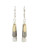 Nine West Tri-Tone Metal Drop Earrings - MULTI